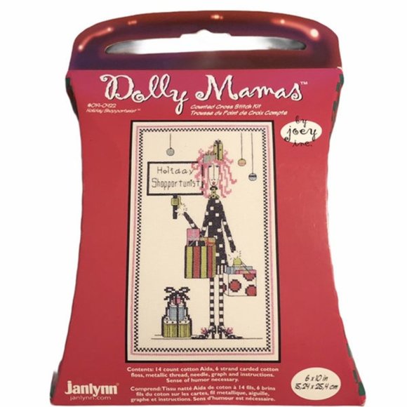 Dolly Mamas Counted Cross Stitch Kit Holiday Shopportunist 019-0422 New - Picture 1 of 2